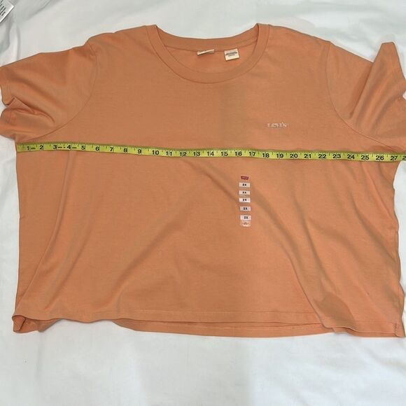 Levi's Women’s Plus Size Peach Bloom Trendy Jordie Cropped T-Shirt Size 2X - Picture 6 of 8
